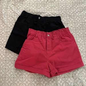 Two pair medium high waisted H&M shorts